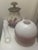 Antique Victorian Electrified “GWTW”Oil Lamp With Hand-Painted Floral Double Glass Shades For Sale - Image 9 of 13