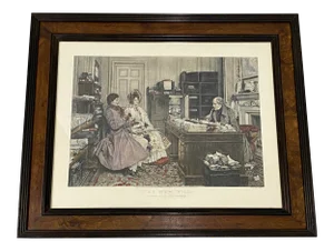 James Dobie "The New Will" Color Engraving After Walter Dendy Sadler C.1894