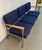 Wood Mid-Century Vintage Chrome Three Seat Airport Bench For Sale - Image 7 of 14