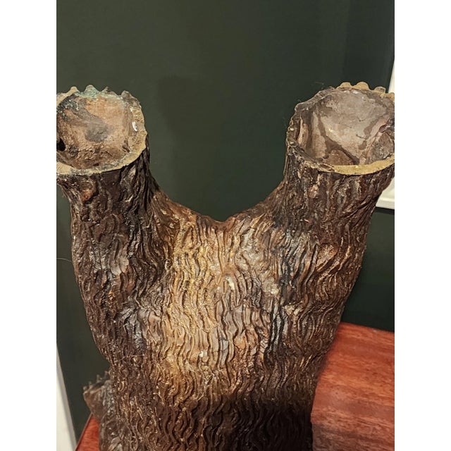 Metal Vintage Grizzly Bear Cast Metal Ice Bucket Wine Champagne Cooler For Sale - Image 7 of 10