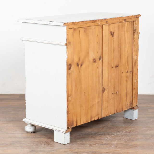 19th Century Swedish Pine White Chest of Four Drawers For Sale - Image 14 of 14