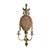 Pair of vintage solid brass Japanese Hollywood Regency mirrored wall sconces. Circa 1940's. Two arm candle holders and...