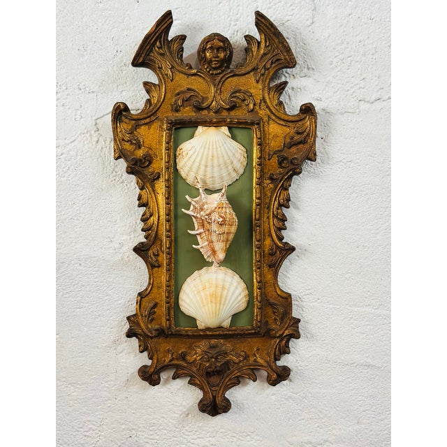 Italian Antique Italian Frame With Shell Art For Sale - Image 3 of 8
