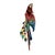 Metal Vintage Lunch at the Ritz Macaw Parrot Brooch Moveable Enamel Statement Pin For Sale - Image 7 of 13