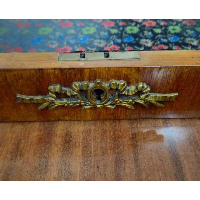 Antique Louis XVI Wooden Dressing Table with Mirror For Sale - Image 6 of 11