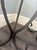 Set of 3 Monumental Wrought Iron Floor Candelabras With Etched Glass Hurricanes Spiral Detail For Sale - Image 10 of 10
