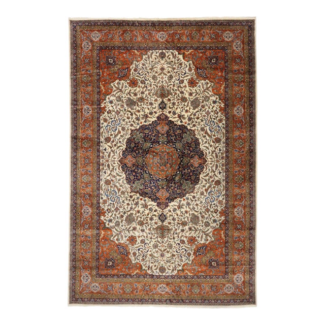 Vintage Romanian Palace Size Rug, 12'00 X 18'05 For Sale