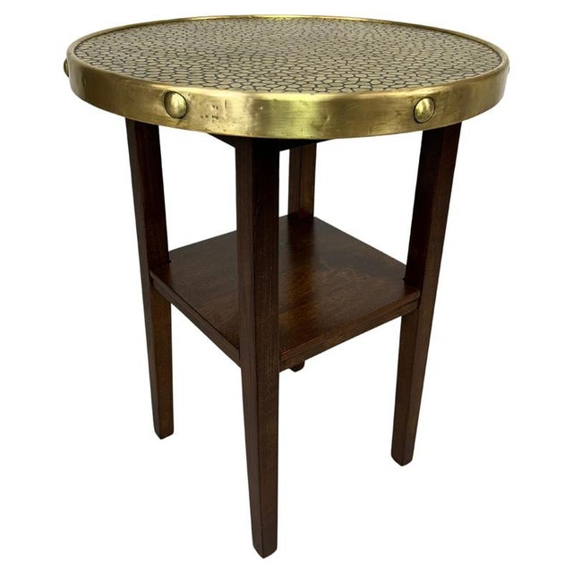 Secession Coffee Table with Brass Top, 1890s For Sale - Image 10 of 10