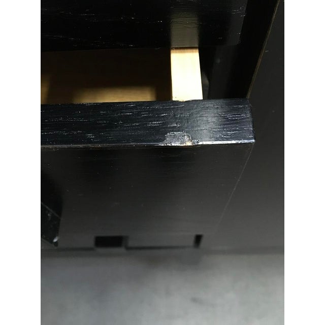 1970s Brutalist Black Stained Oak Buffet For Sale - Image 14 of 14