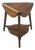 Late 20th Century Federal Style Solid Stained Cherry Triangular Drop-Leaf Side Table For Sale