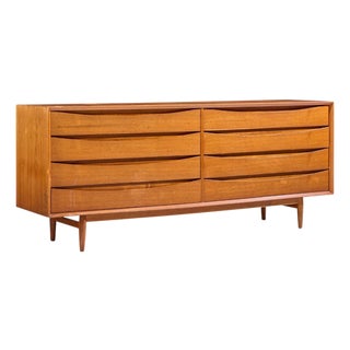 Arne Vodder for Sibast Triennale Mid Century Danish Teak 8 Drawer Dresser For Sale