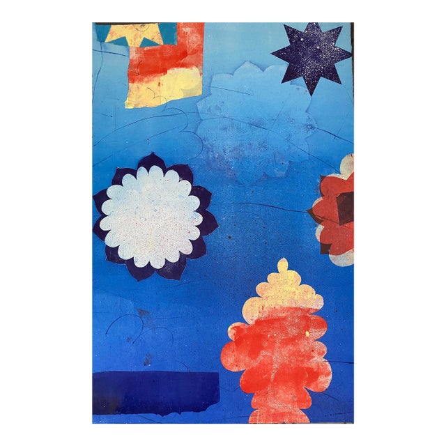 "Pilot 18" Abstract Monotype on Asian Paper by David Collins For Sale