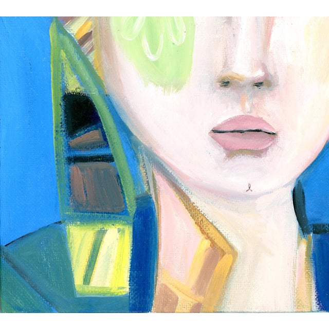 Cecilia Gallerini Cubist Abstract Oil Portrait by Alexandra Swistak For Sale - Image 4 of 7