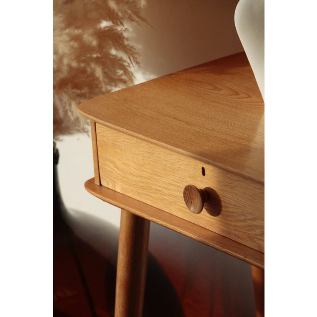 Wood Vintage Console Table in Oak, 1960s For Sale - Image 7 of 15