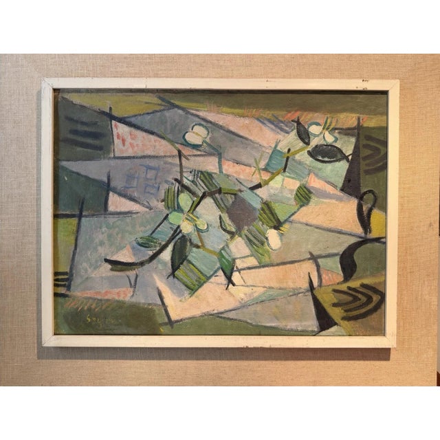 Modern Hans Szym, Flowering Branch, Oil Painting on Canvas For Sale - Image 3 of 13