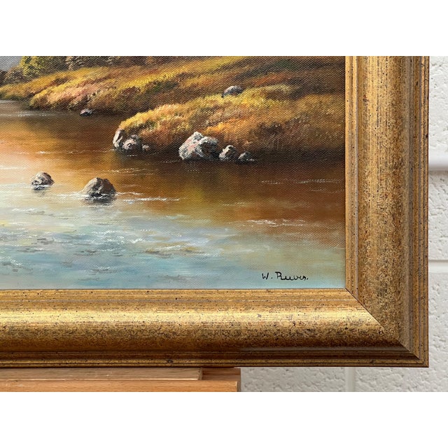 River Landscape with Highland Cows & Sheep in the Scottish Mountains 1985 Circa For Sale - Image 13 of 16