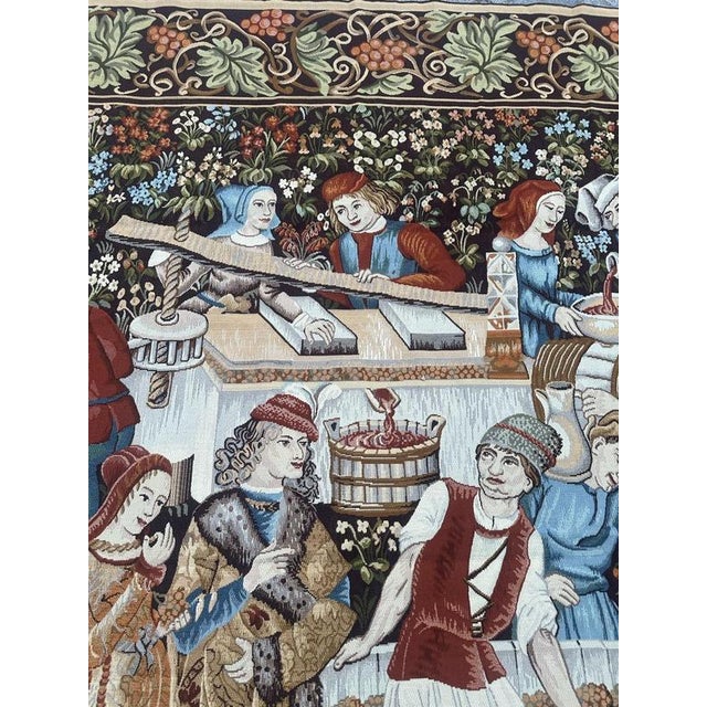 Textile Aubusson Style Jacquard Tapestry, 1980s For Sale - Image 7 of 18