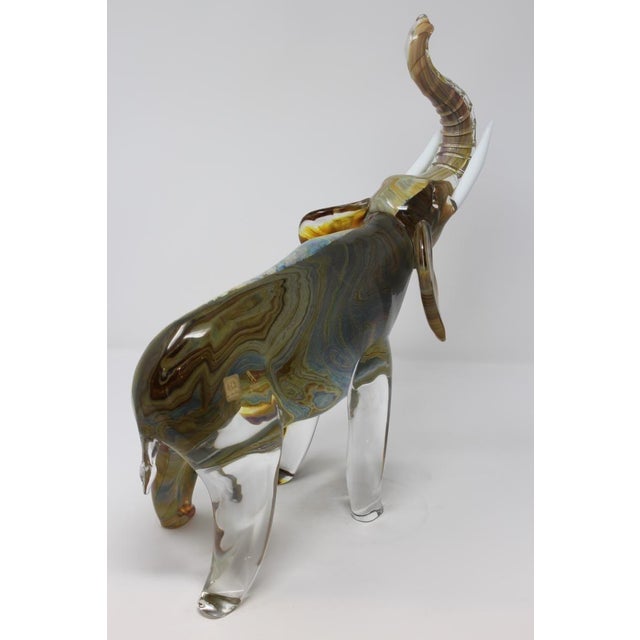 Oscar Zanetti - Elephant in Calcedonia Glass For Sale In Naples, FL - Image 6 of 7