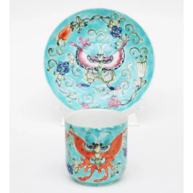 1950s Vintage Japanese and Chinese Famille Verte Porcelain Set- 5 Pieces For Sale - Image 5 of 10