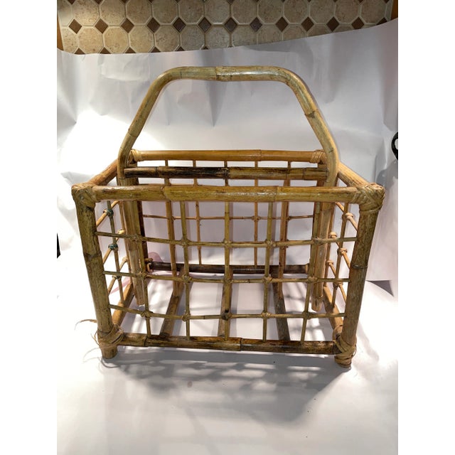 Brown Late 19th Century Aesthetic Style English Bamboo Music or Magazine Rack For Sale - Image 8 of 12