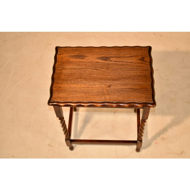 1900 - 1909 Period Edwardian English Oak Side Table, Circa 1900 For Sale - Image 5 of 6