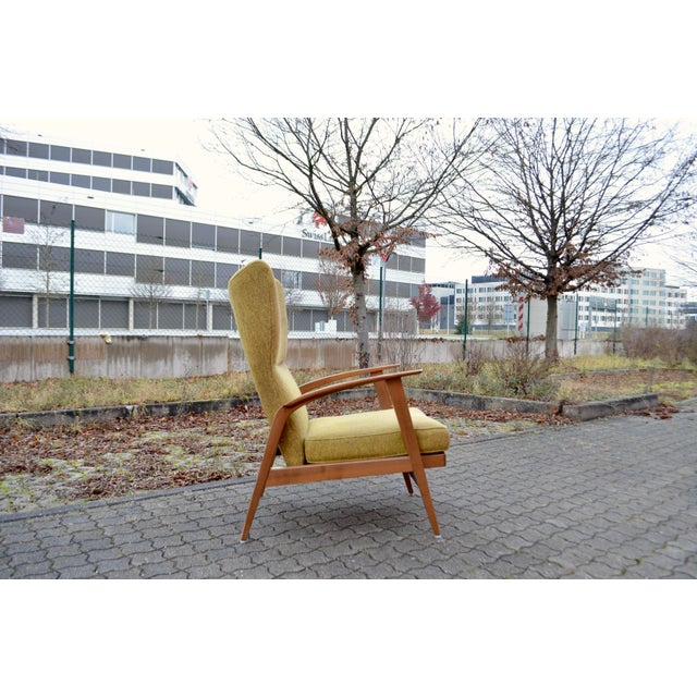 Set of Antimott Recliner Wingback Lounge Chair & Ottoman from Knoll, 1950s For Sale - Image 11 of 18