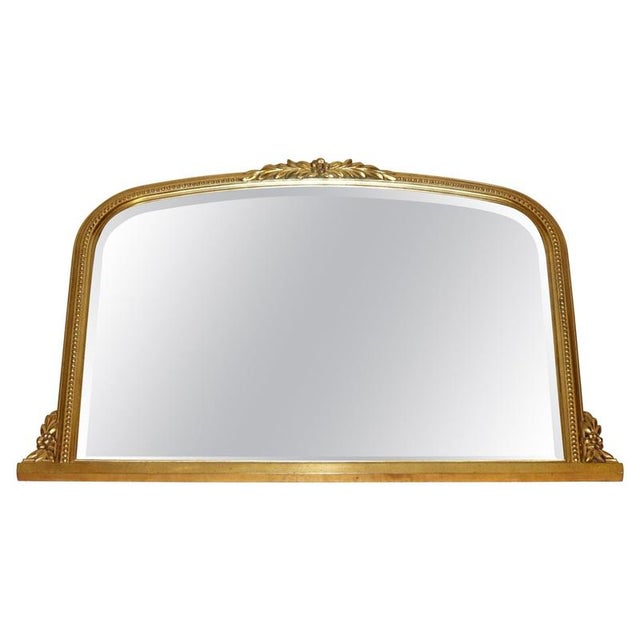 Vintage Victorian Gilted Overmantel Wall Mirror For Sale - Image 13 of 13