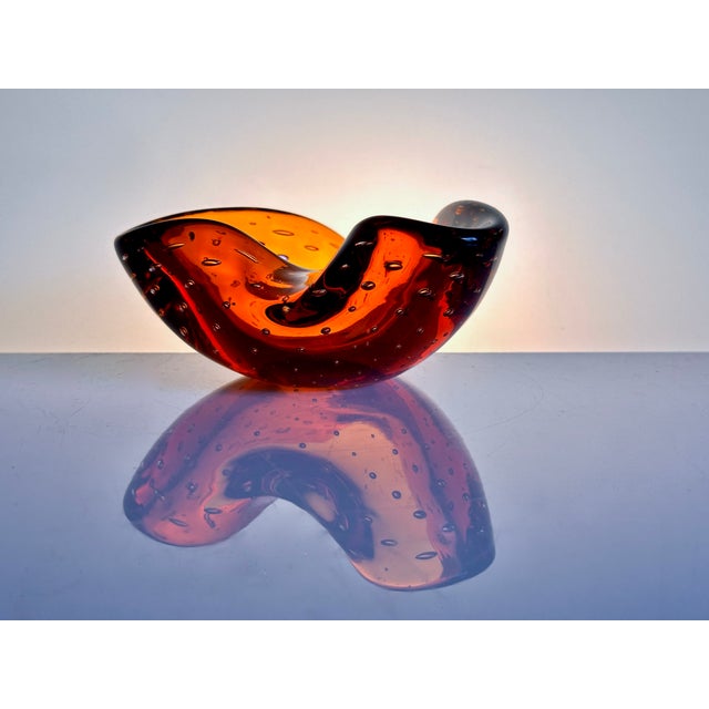 Small Bullicante Murano Glass Art Bowl or Ashtray by Carlo Scarpa for Venini, Italy, 1950s For Sale - Image 6 of 15