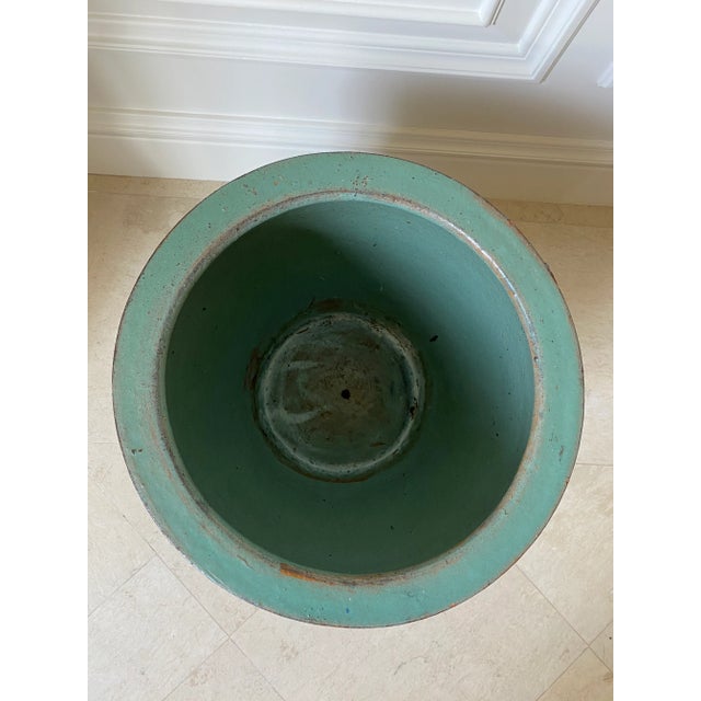 1960s Vintage 1960s Very Large Tony Duquette Style Asian Brown Dragon Egg Pot For Sale - Image 5 of 11