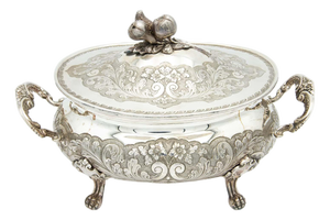 Silver Soup Tureen with Reliefs
