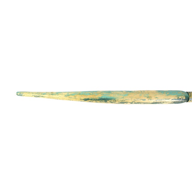 Mid 20th Century Vintage Handmade Carved Wood Green Paintbrush Sculpture For Sale - Image 5 of 5