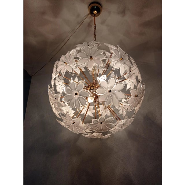 Flush Mount Vintage Murano Milk Glass Calla Lily Chandelier Lighting LED Basket Ceiling Light Fixture Wedding Lighting...