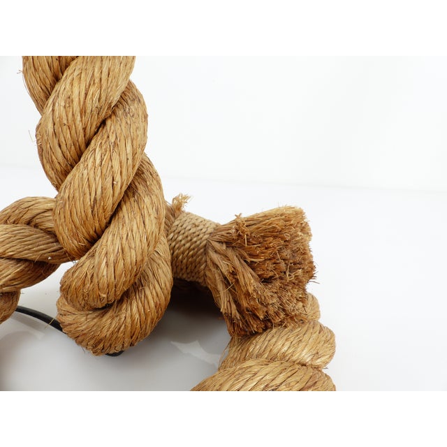 Rope Lamp in the style of Audoux & Minet, 1970s-1980s For Sale - Image 8 of 9