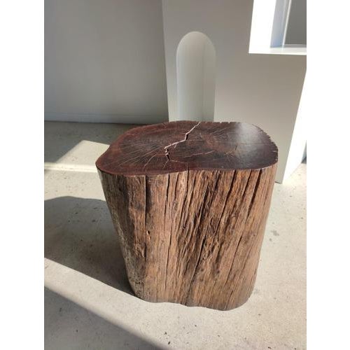Modular End of Sofa Stool in Solid Iron Wood For Sale - Image 3 of 18
