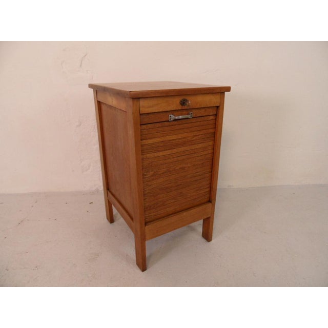 Vintage Filing Cabinet with Roller Shutter, 1950s For Sale - Image 11 of 11