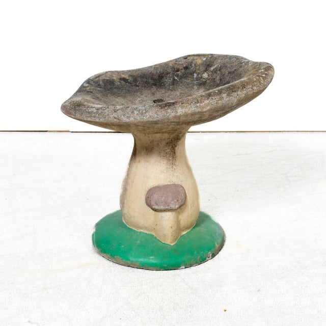 Vintage French Cast Concrete Mushroom Garden Seat, Mid-20th Century For Sale - Image 11 of 14