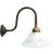 White Cast Iron Wall Sconce with White Marble Effect Glass Shade For Sale - Image 8 of 8