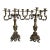 Pair of Antique Ornate French Rococo 5-Arm Brass Candelabras For Sale