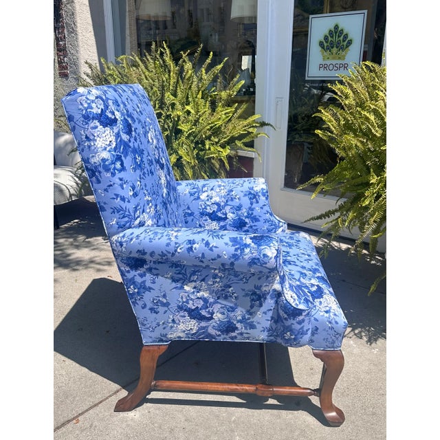Rose Tarlow Melrose House Chippendale Mahogany Love Chair With Ralph Lauren Chintz Fabirc For Sale In Los Angeles - Image 6 of 6