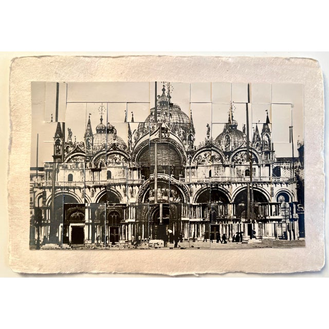 Venezia, San Marco, Italy - Unique Vintage Woven Postcards, Mat/Framed For Sale - Image 4 of 4