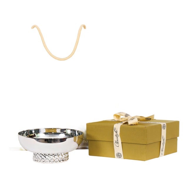 French Silver-Plated Babylone Bowl from Christofle For Sale