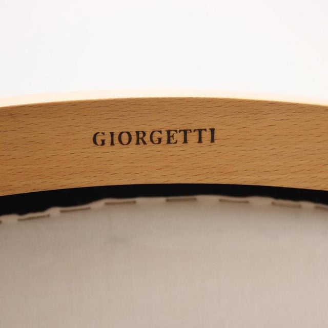 Vintage Giorgetti Armchair in Velvet & Beech, Italy, 1980s For Sale - Image 10 of 11