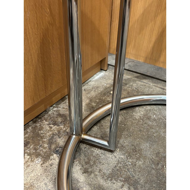 1960s Eileen Gray’s 1960s MCM Steel & Glass Adjustable Table E 1027 For Sale - Image 5 of 11