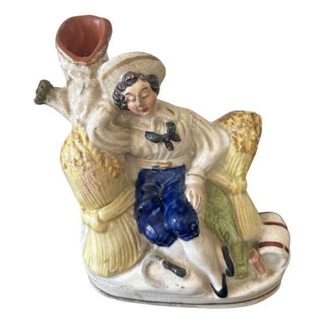 Antique Victorian Staffordshire Flatback Figure, 1860 For Sale