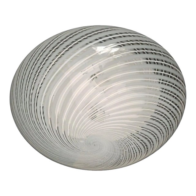 1960s Ribbed Flush Mount by Venini For Sale