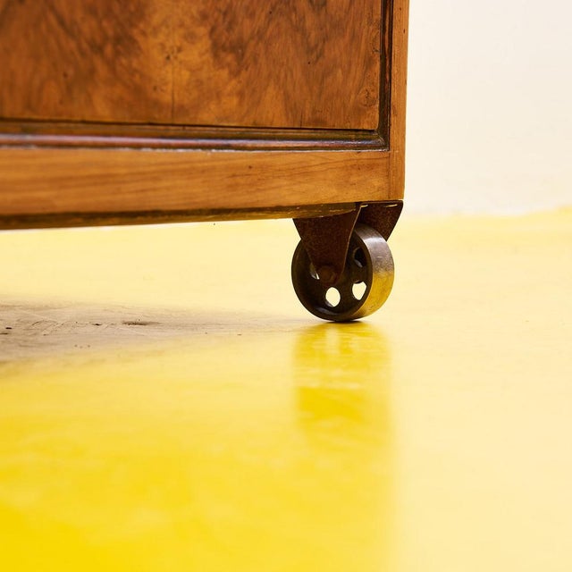 Wood Rustic Chest of Drawers in Walnut For Sale - Image 7 of 14