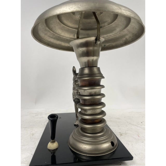 Art Nouveau Pen Holder with Lamp, 1930s For Sale - Image 4 of 12