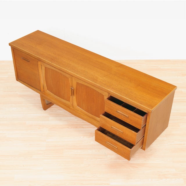 Mid Century Jentique Teak Credenza With Arched Cabinet Doors For Sale - Image 10 of 12
