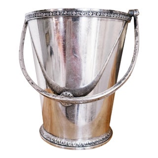 1920s Silver Plated Ice Bucket From the Roosevelt Hotel Nyc For Sale