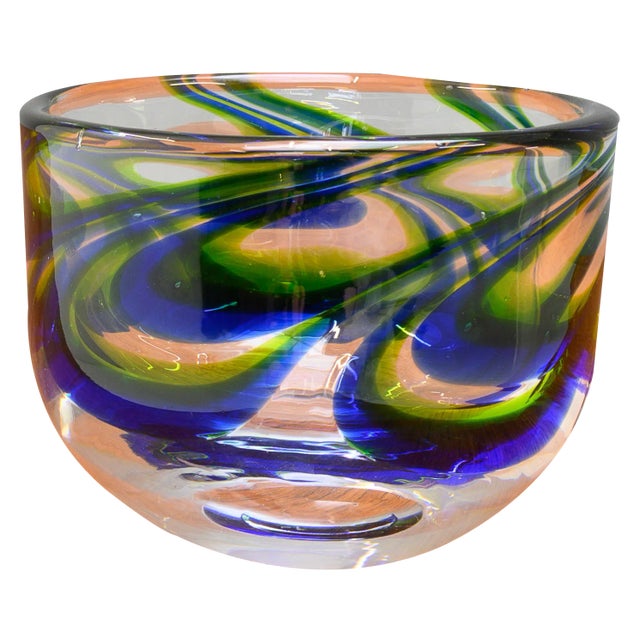 Swedish Mid-Century Glass Vase, 1960s For Sale